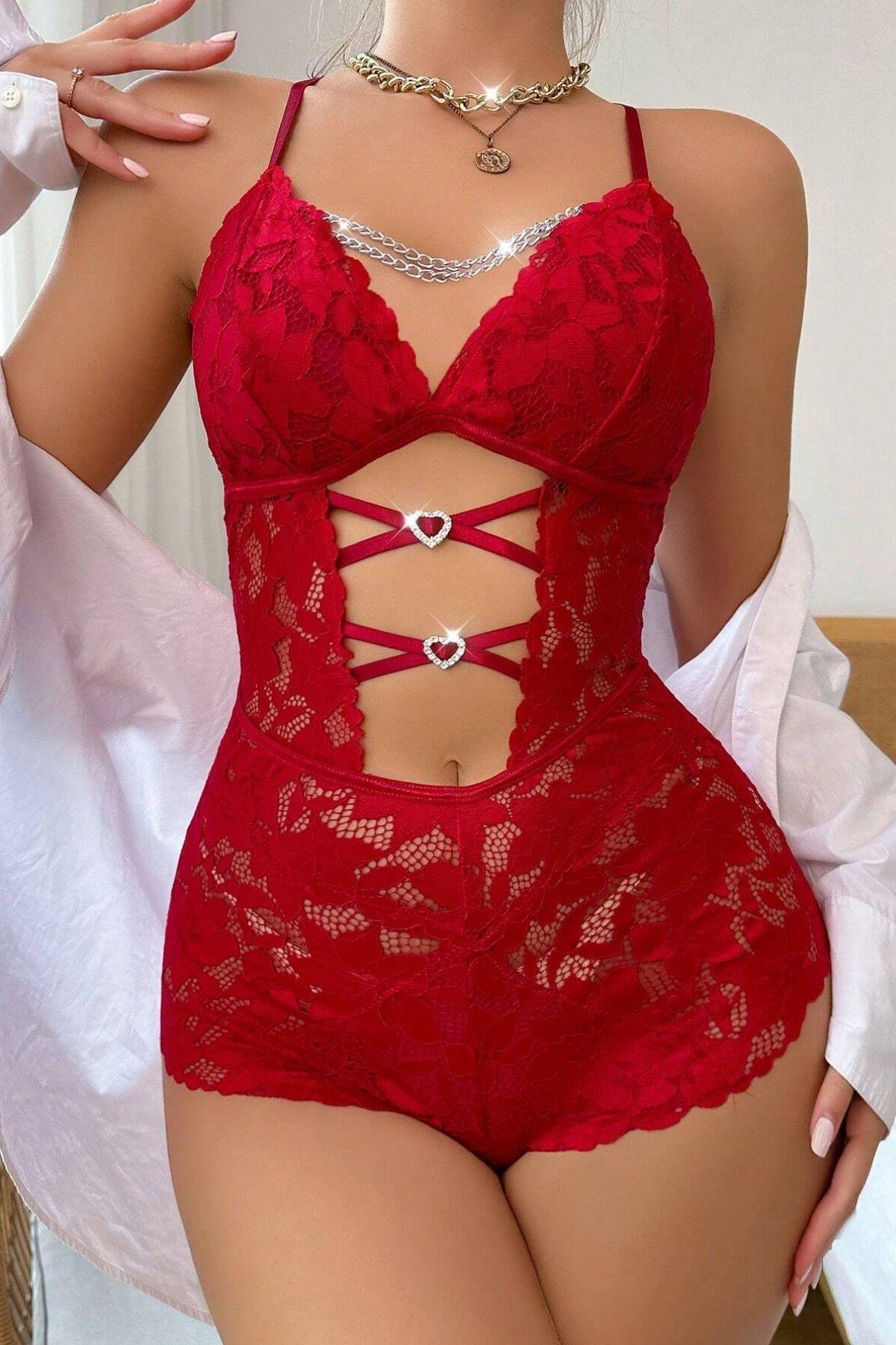 YNT%20Kırmızı%20Zincir%20Detaylı%20Dantelli%20Babydoll%2015098