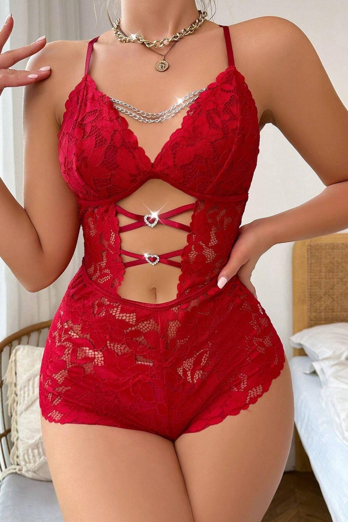 YNT%20Kırmızı%20Zincir%20Detaylı%20Dantelli%20Babydoll%2015098