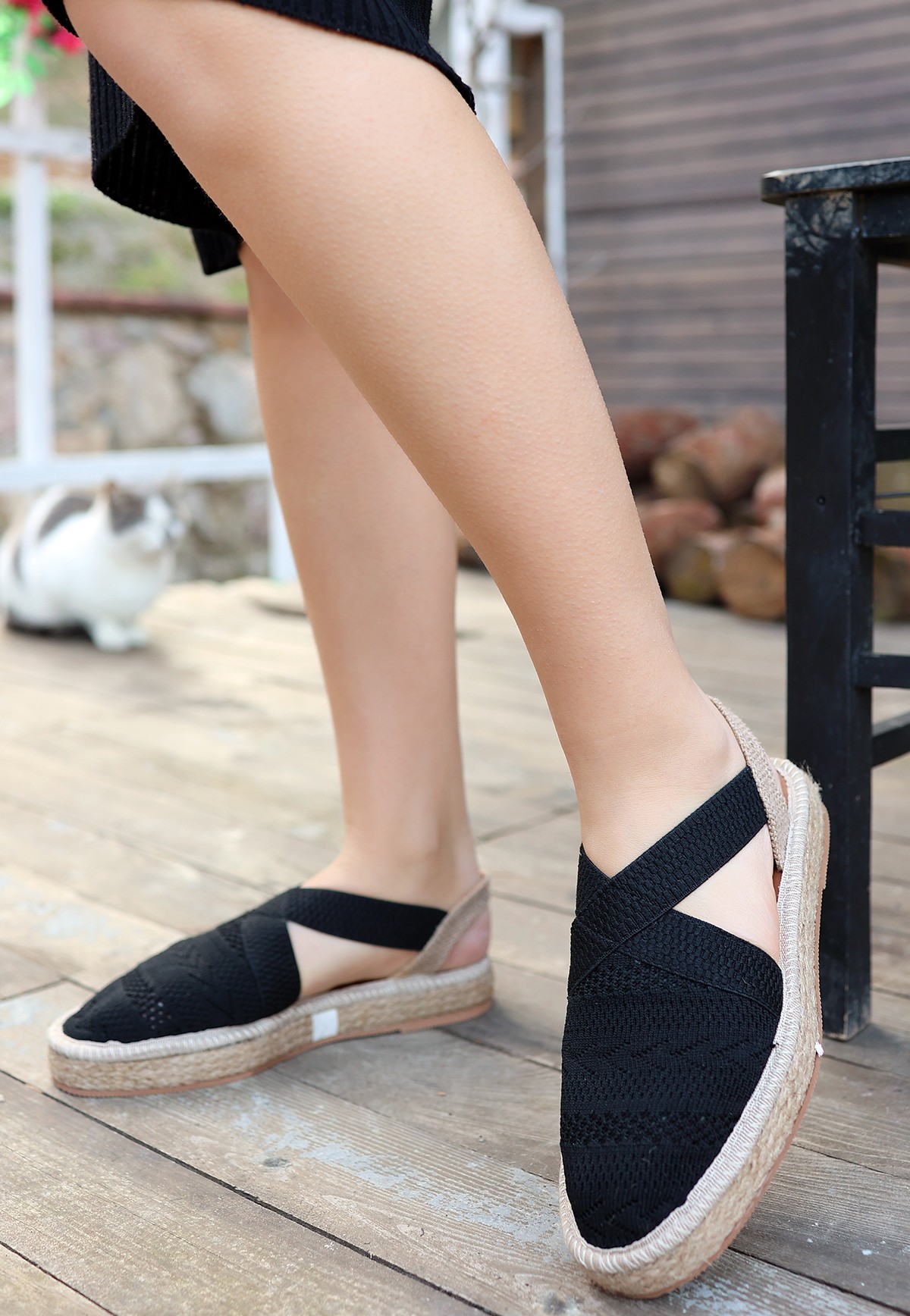 Gale%20Siyah%20Triko%20Espadril