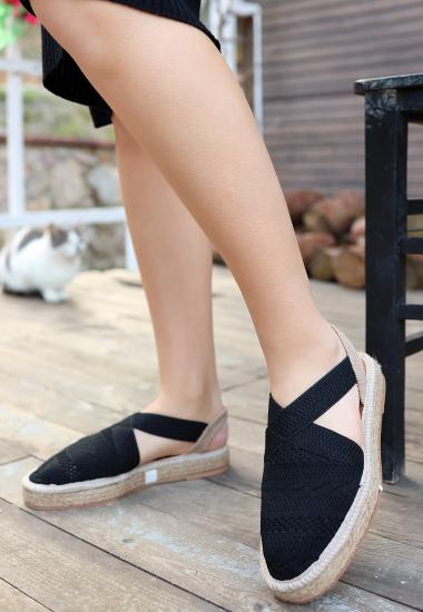 Gale Siyah Triko Espadril